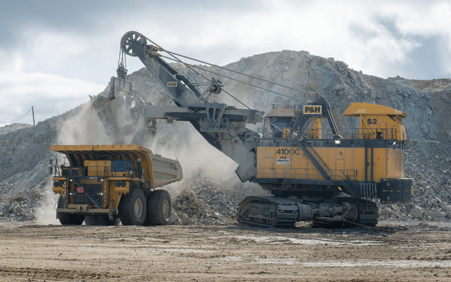 Heavy equipment operating in a mining environment