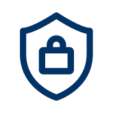 A shield icon with a lock.